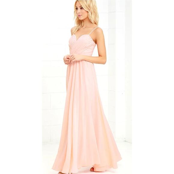 Lulus Nod and Wink Peach Maxi Dress size XS - Picture 2 of 7